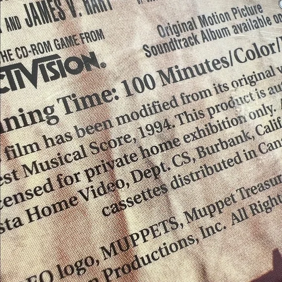 VINTAGE VHS movie MUPPET Treasure Island 90’s Jim Henson & Disney Pictures 📼 - Picture 8 of 17